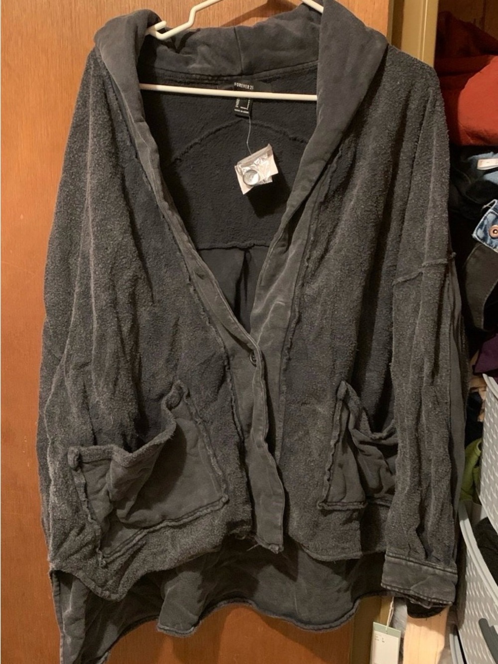 Forever 21 Dark Gray Teddy Jacket